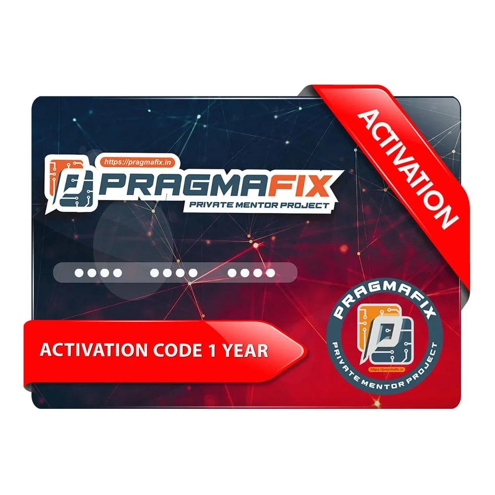 Pragmafix Activation 1 year 1 user ( 6 months extra offer) 
